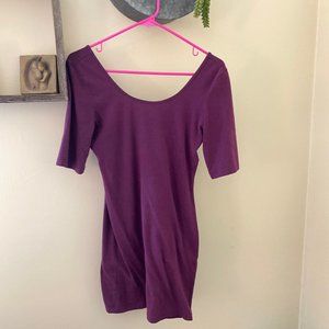 Maroon Forever 21 T-Shirt Body Con Dress